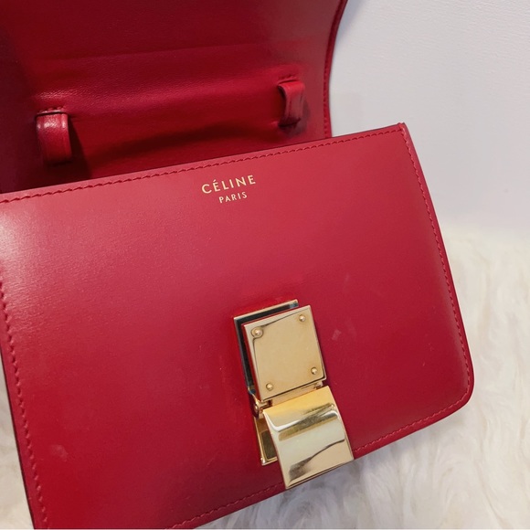 Celine Small Red Classic Box Bag - Picture 8 of 13